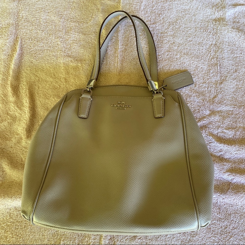 Grey Leather Coach Purse
